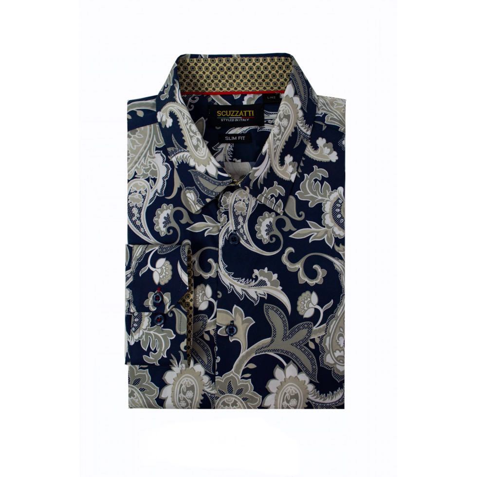 Beige Paisley Shirt