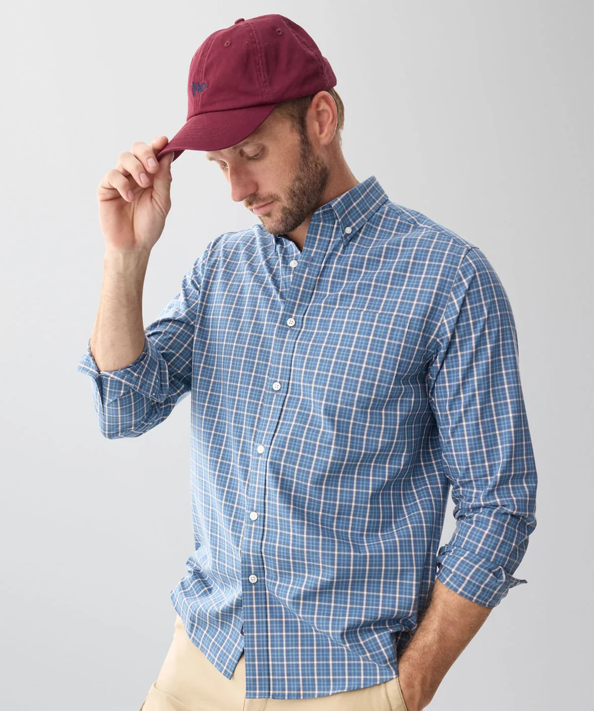 Denim Easy Care Multi Check Long Sleeve Shirt