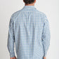 Mens Cotton Check Shirt Khaki/Blue Check