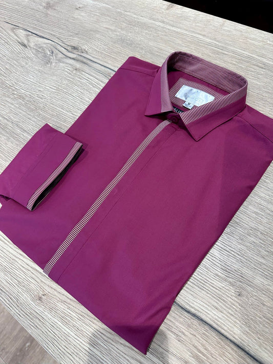 Burgundy Trim Shirt