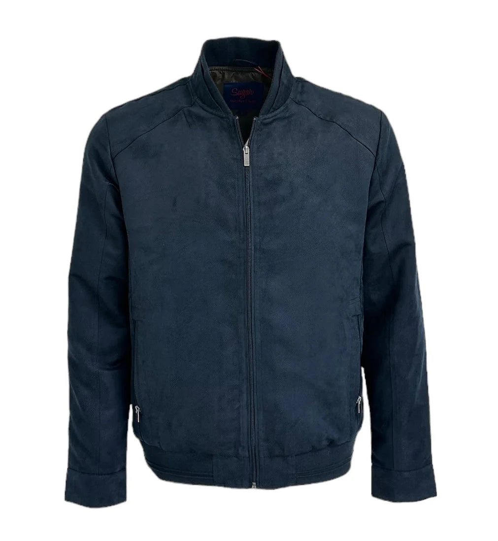 Dory Navy Micro Suede Jacket