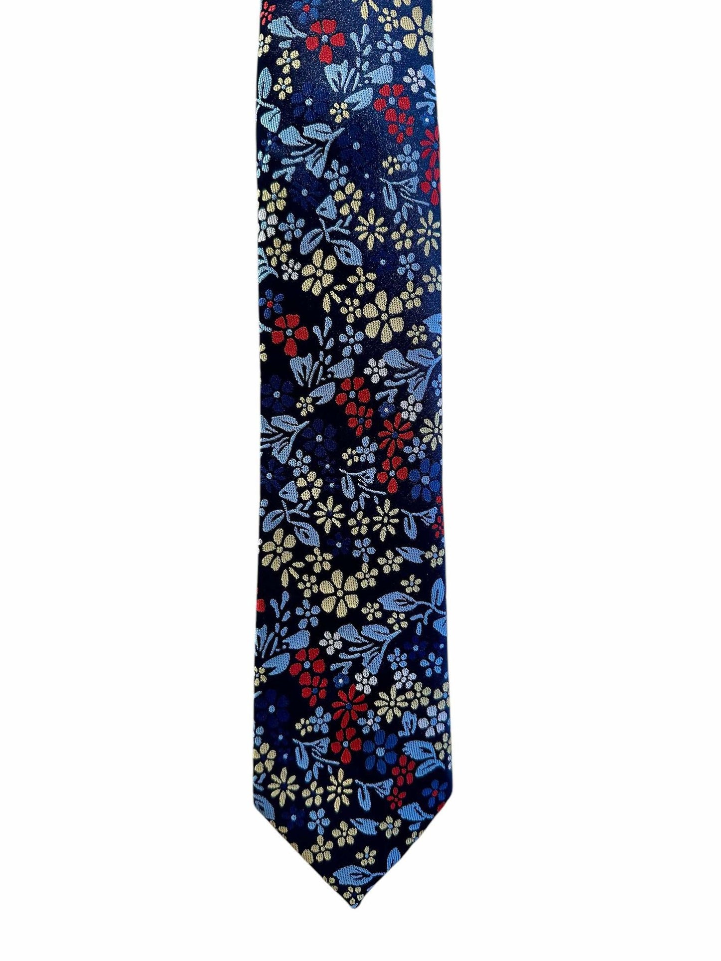 Blue Multi Floral Tie