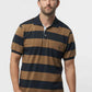 Navy Brown Cotton Polo