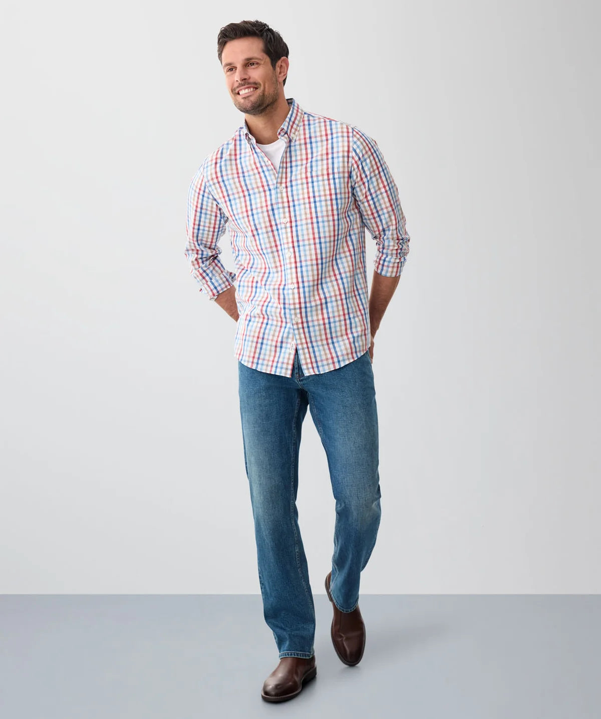 Multi Check Easy Care Long Sleeve Shirt