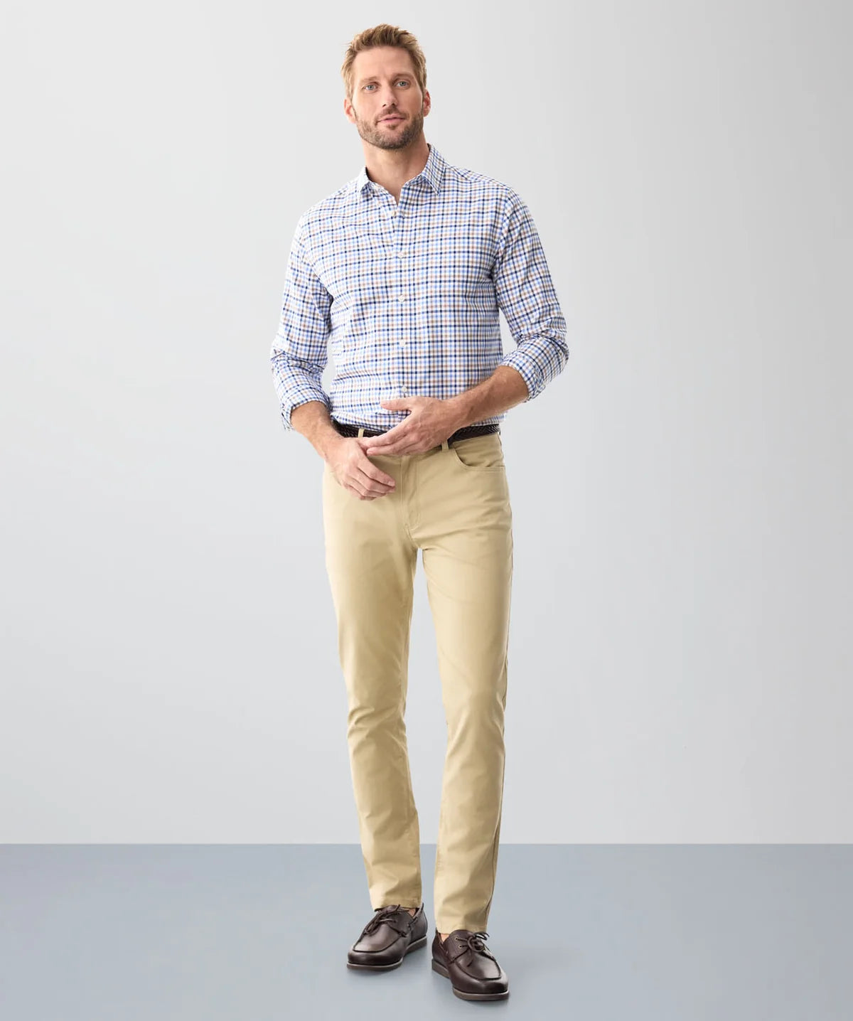 Easy Care Oxford Multi Check Long Sleeve Shirt
