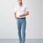 White Pique Striped Polo