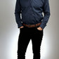 Navy Trim Dress Shirt