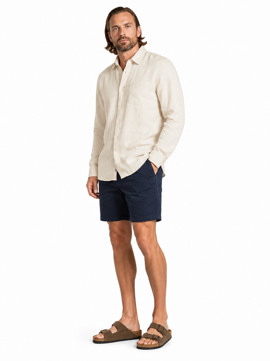 Long Sleeve Sand Linen Shirt
