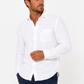 White Pure Linen Long Sleeve Shirt