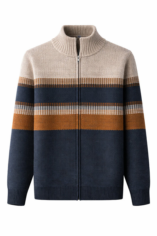 Theo Cream Navy Cardigan