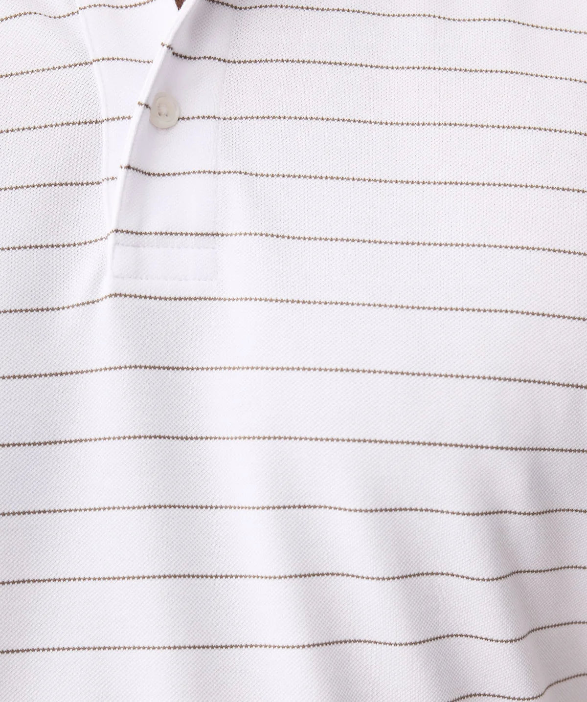 White Pique Striped Polo