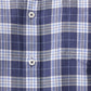 Navy Casual Cotton Slub Short Sleeve Shirt