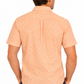 Orange Gingham Short Sleeve Cotton Shirt