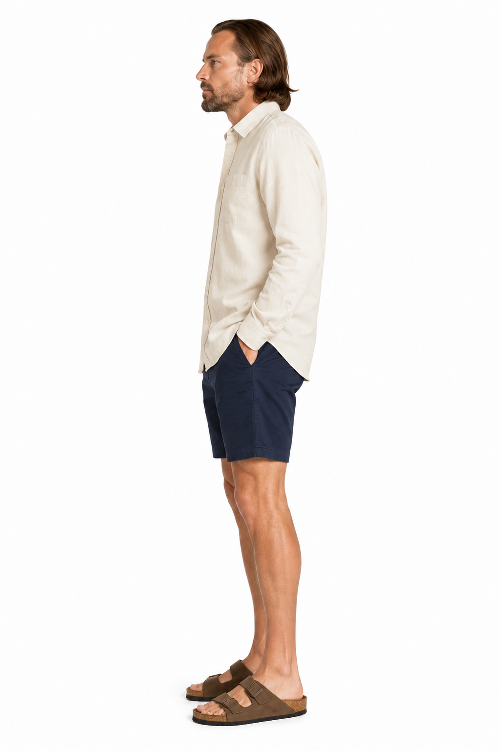 Long Sleeve Sand Linen Shirt
