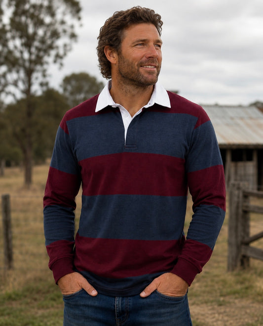 Navy Burgundy Rugby