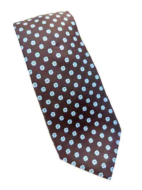 Chocolate Blue Flower Tie