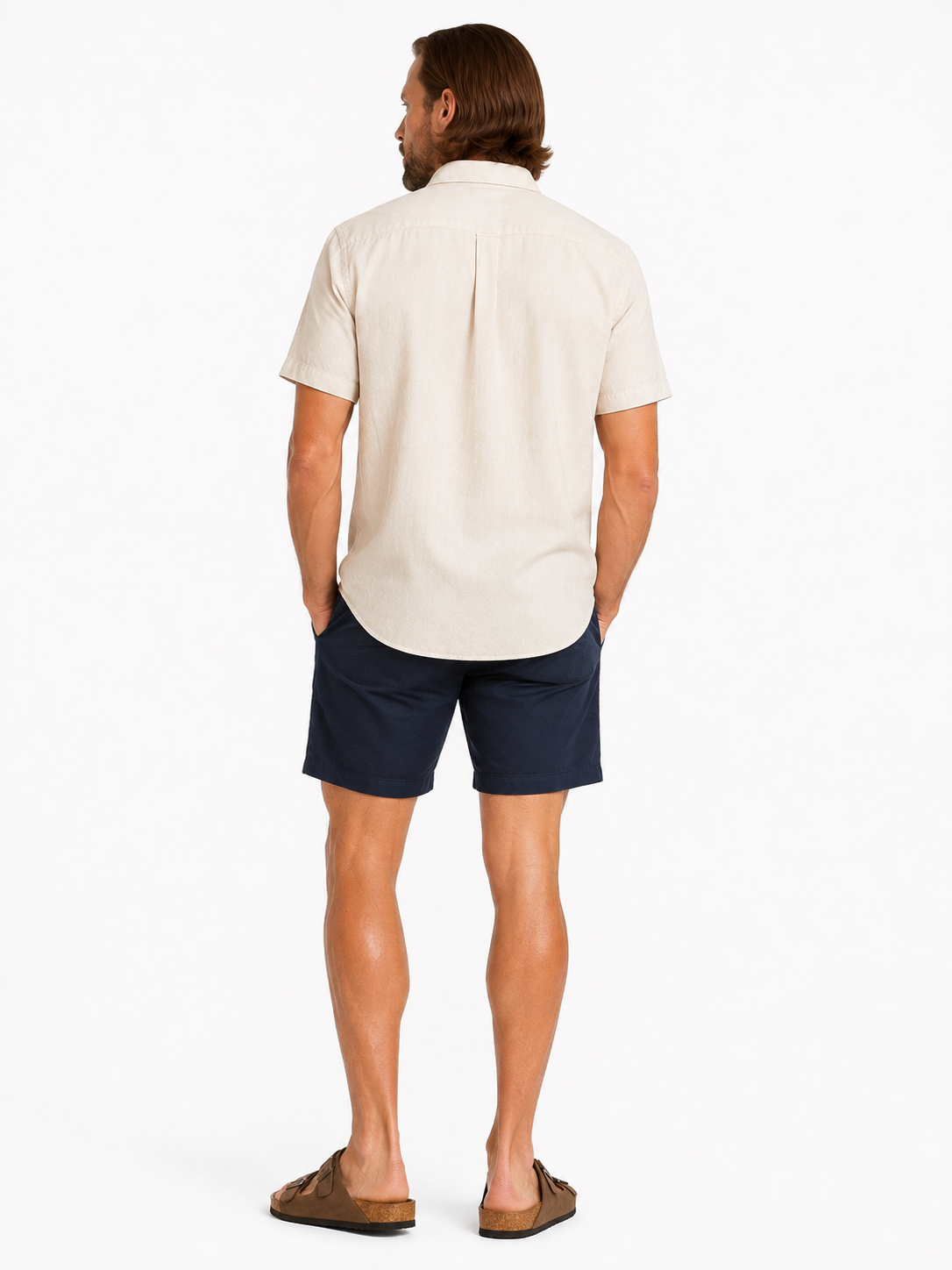 Short Sleeve Sand Linen Shirt