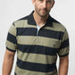Navy Sage Cotton Polo