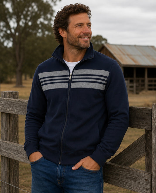 Navy Full Zip Fleece Jacket