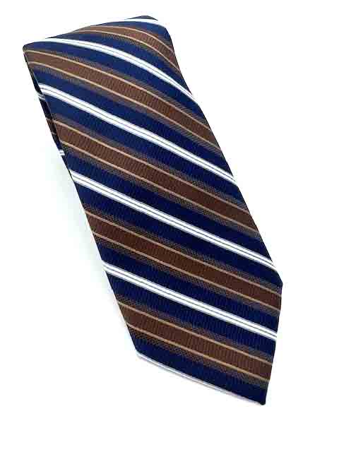 Chocolate Navy Stripe Tie