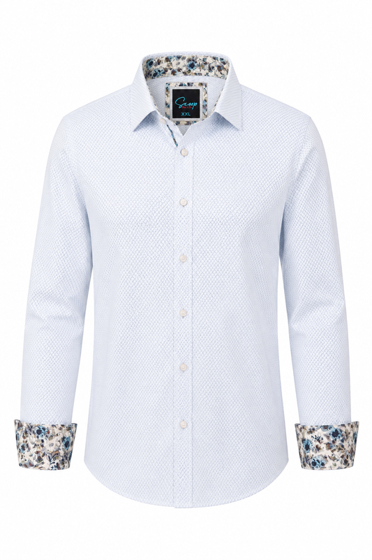 Scallop Powder Blue Shirt