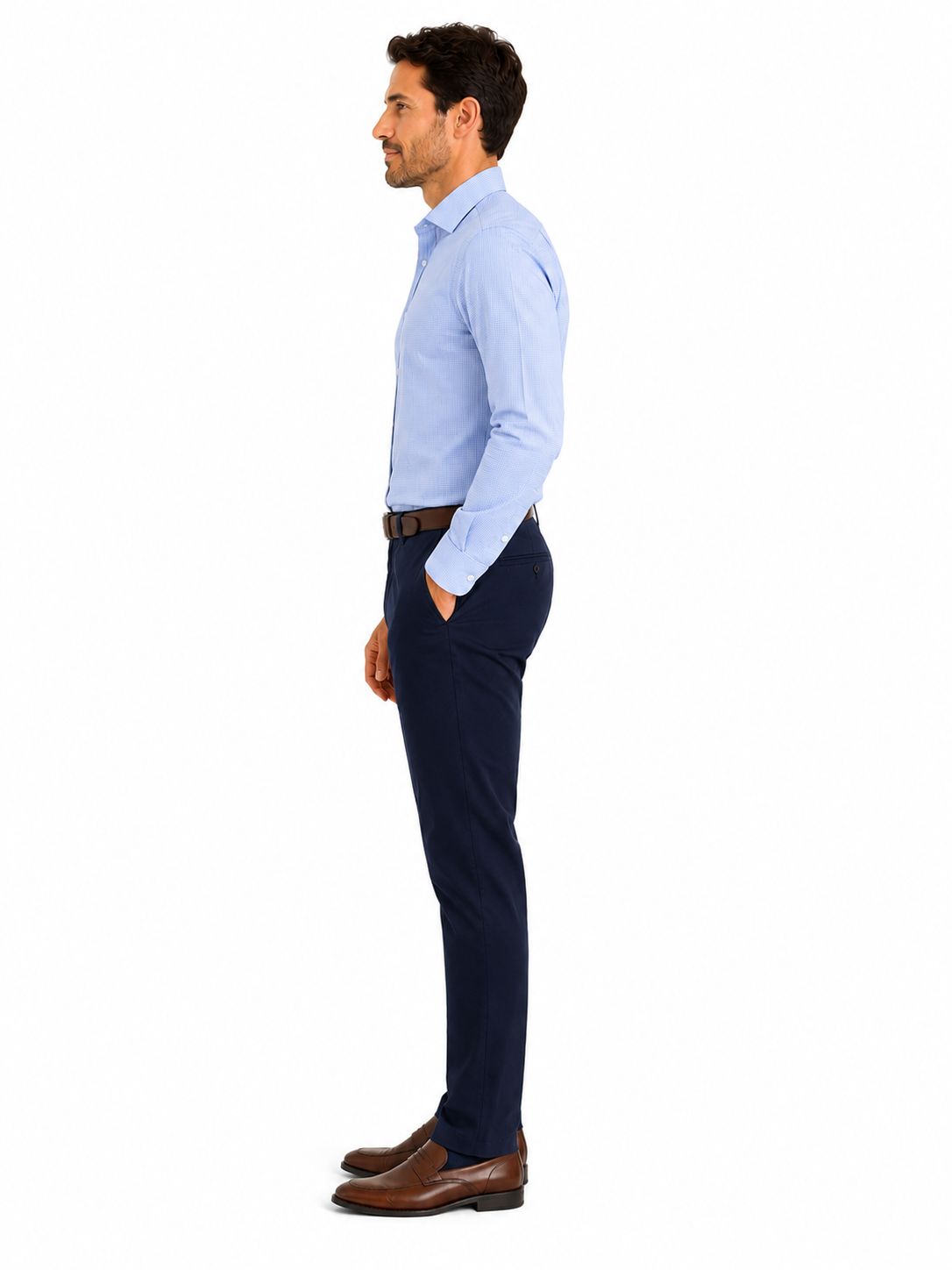 Sky Self Patterned Long Sleeve Shirt
