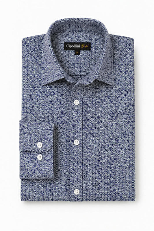 Denim Geo Microfiber Shirt