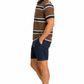 Navy & Brown Stripe Polo