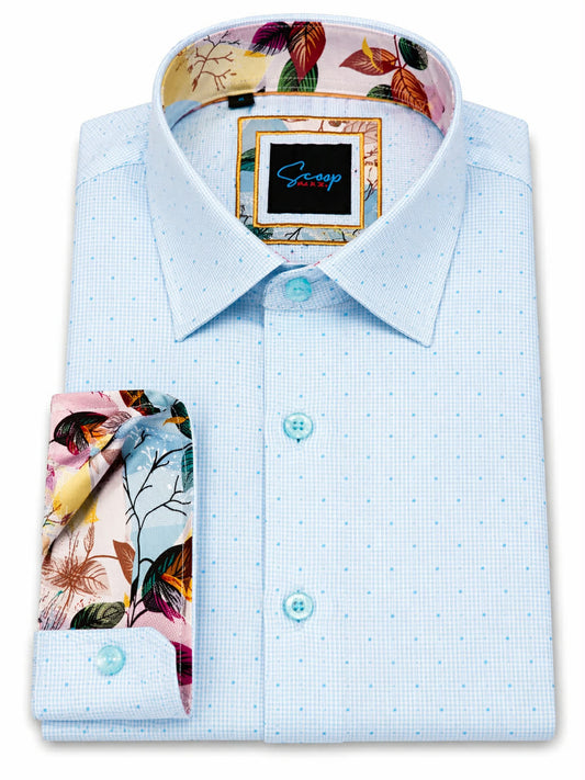 Aqua Spot Long Sleeve Shirt