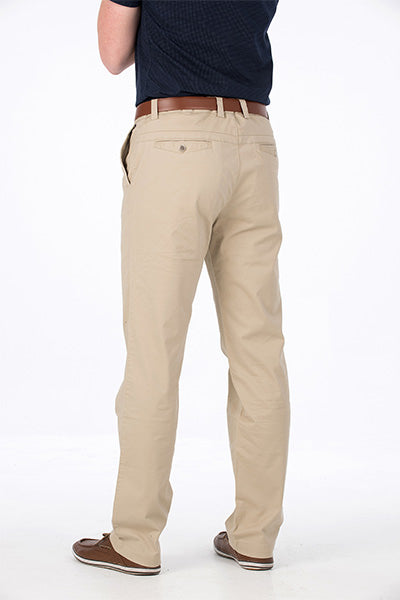 Beige Comfort Waist Trousers