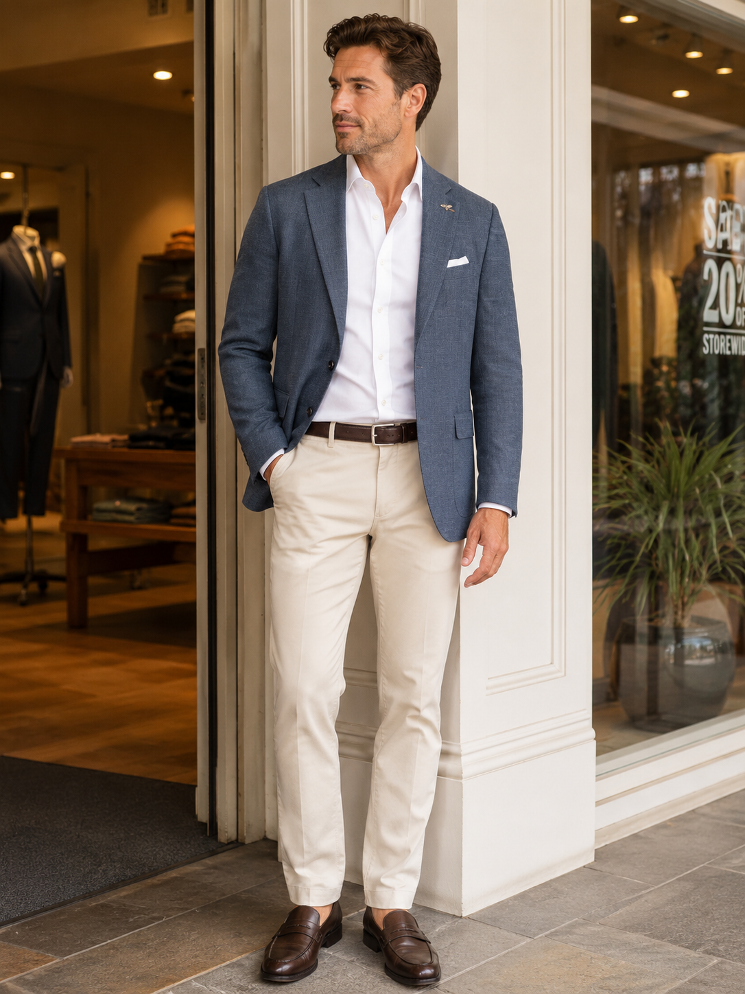 Massimo Andre' Linen Blend Blazer