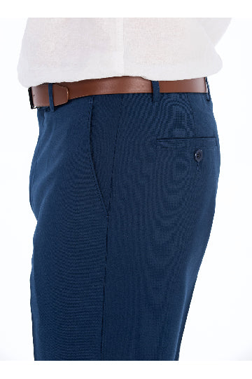 French Blue Wool Trousers