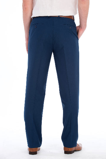 French Blue Wool Trousers