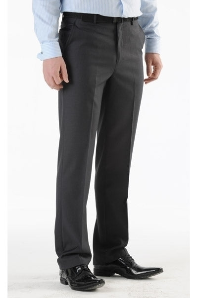 Charcoal Wool Blend Trousers