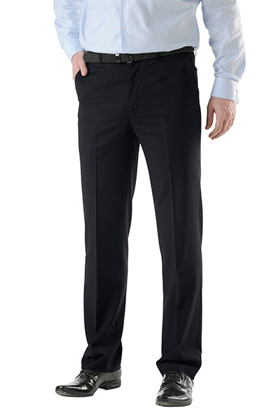 Navy Wool Blend Trousers