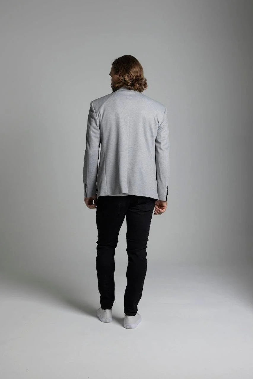 Grey Knit Blazer