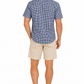 Navy Gingham Short Sleeve Cotton Shirt