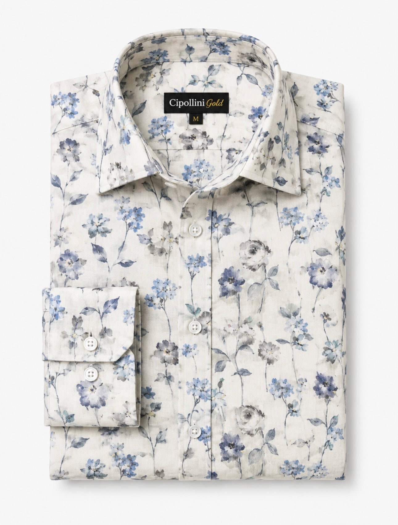 White Mauve Linen Bamboo Long Sleeve Shirt
