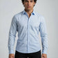 Sky Blue Cotton Long Sleeve Shirt