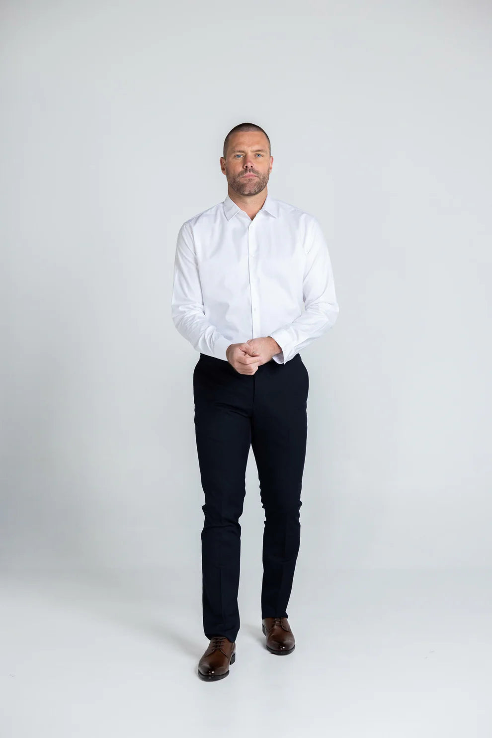 Long Sleeve White Cotton Shirt