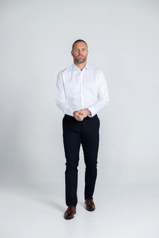 Long Sleeve White Cotton Shirt
