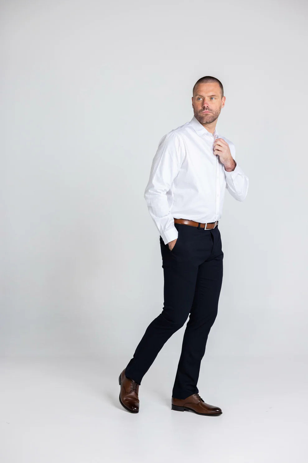 Long Sleeve White Cotton Shirt
