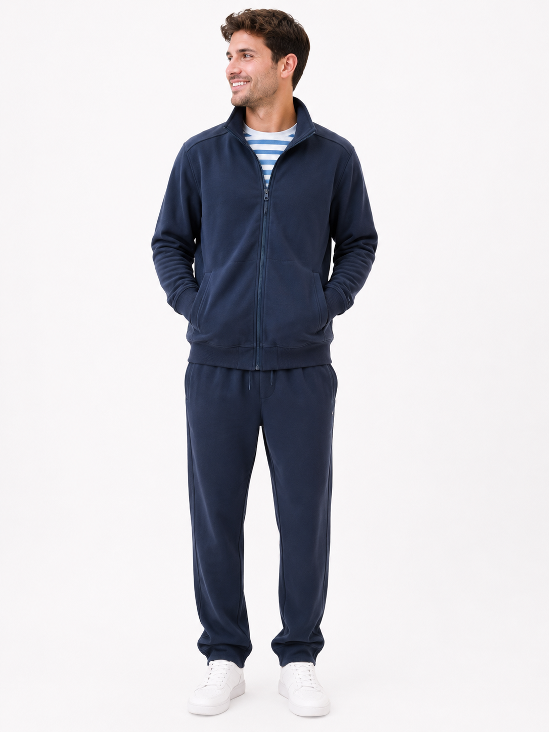 Navy Fleecy Track Pants