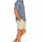 Navy Gingham Short Sleeve Cotton Shirt