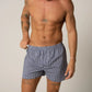 Navy Checks Cotton 2 Pack Boxer Shorts