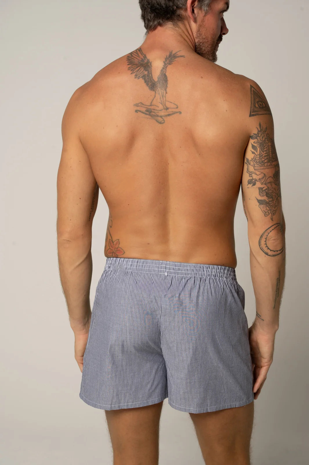 Navy Checks Cotton 2 Pack Boxer Shorts