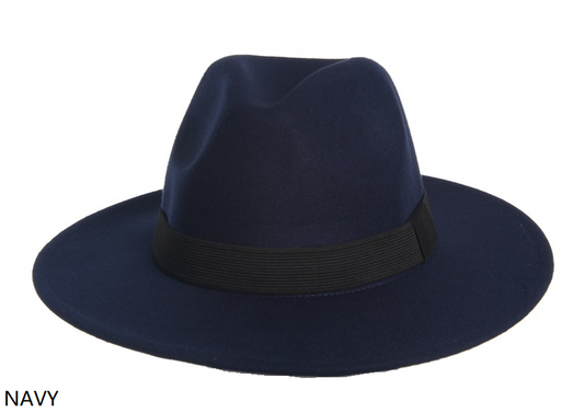 Navy Fedora Hat