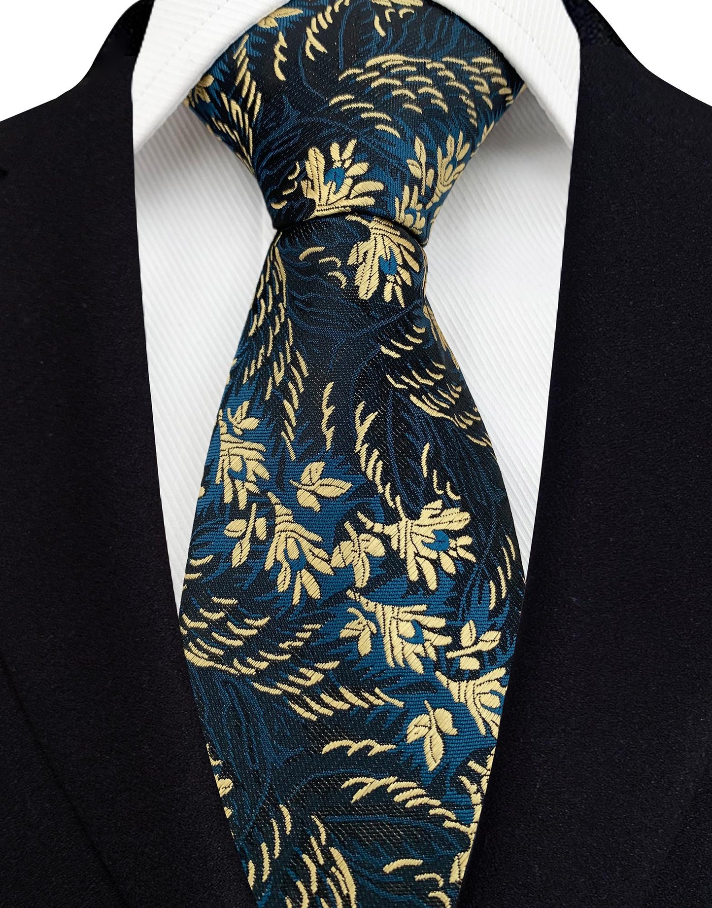 Gold Teal Tie