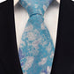 Aqua Floral Tie