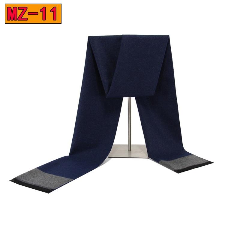 Navy and Charcoal Wool Scarf